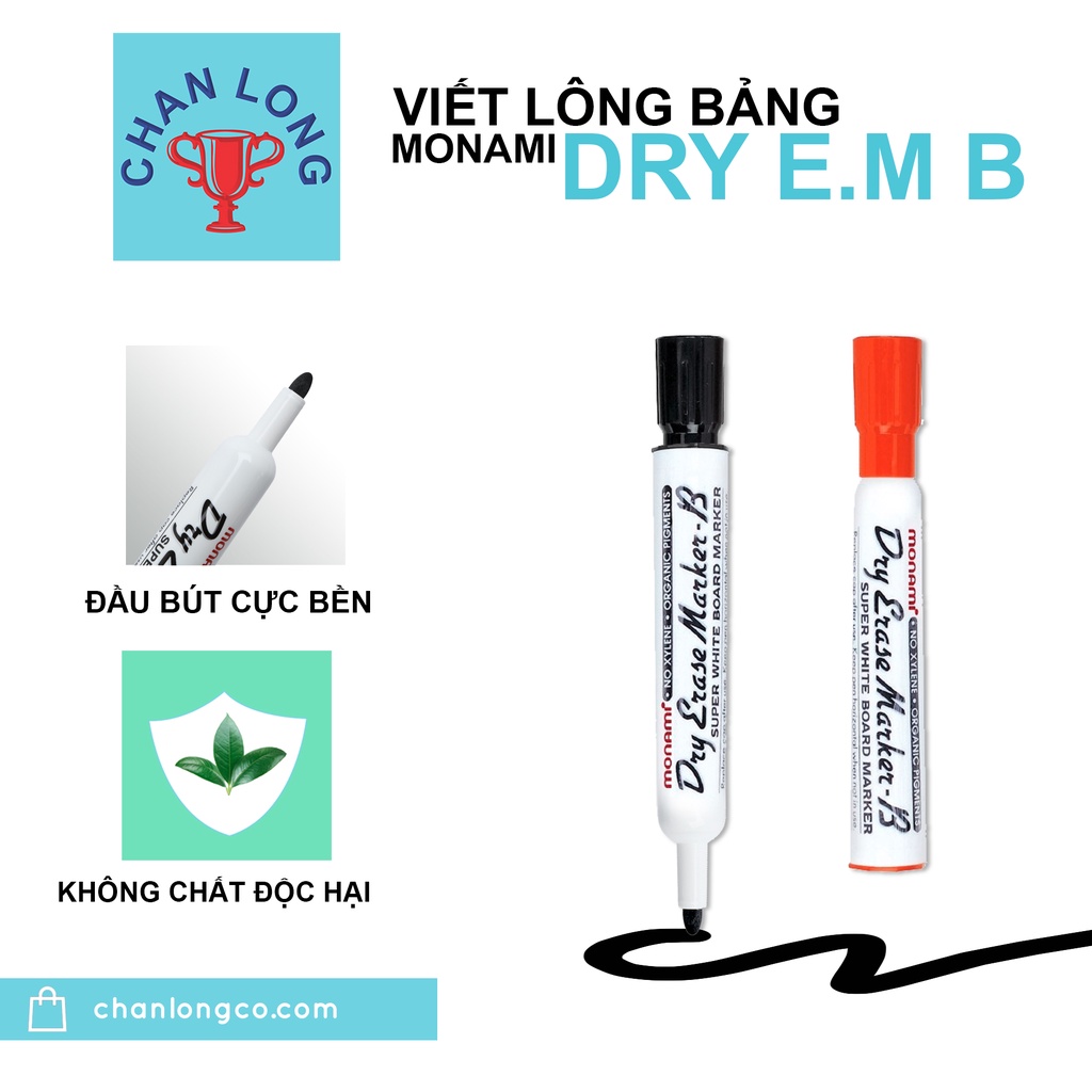 Bút lông bảng Monami Dry E.M.B