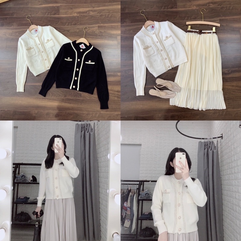 ak602-áo len cadigan len