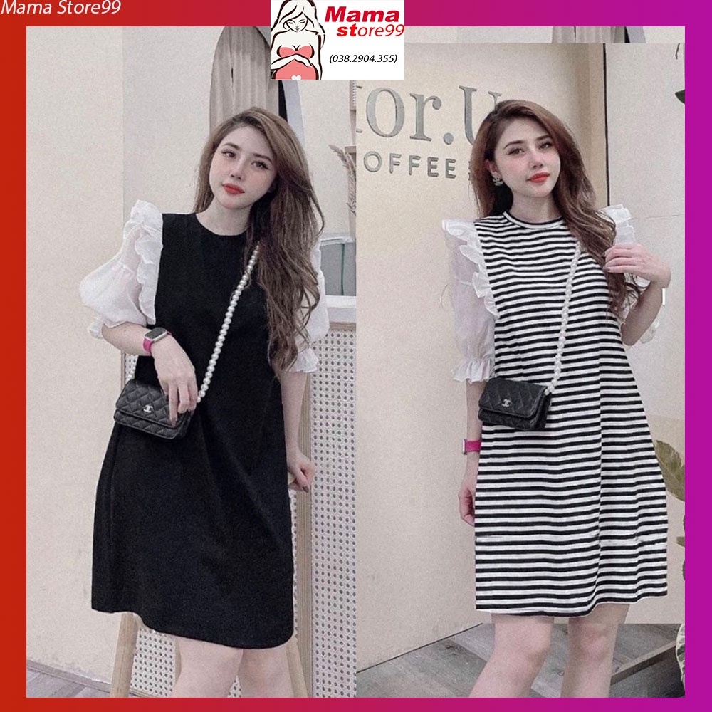 Váy Bầu Mùa Hè. Đầm Bầu Thiết Kế Thời Trang Dáng Suông Chất Tici Cao Cấp Freesize Từ 45 Đến 70kg HN0242 Mama Store99