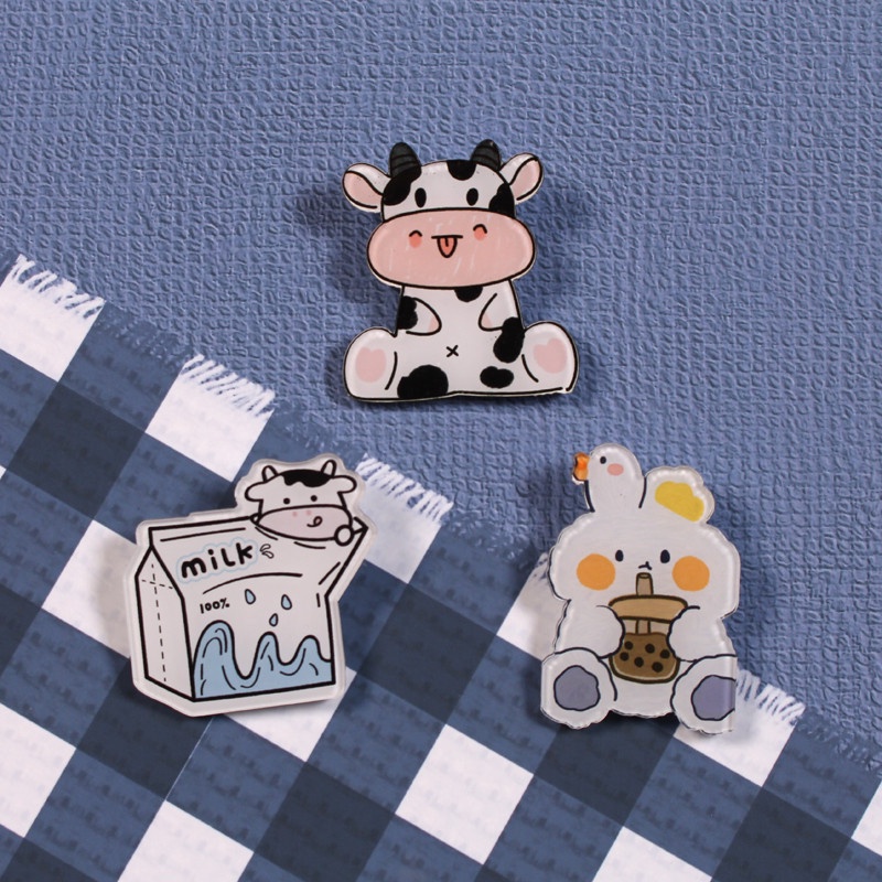 Pin cài áo cute sticker phụ kiện trang trí balo túi vải LOT STORE ( 1 CÁI ) STK01