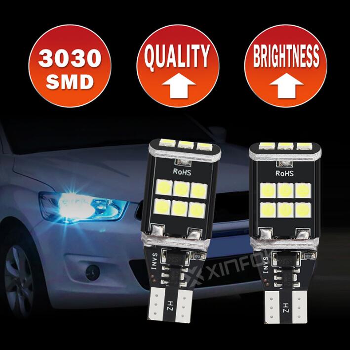 Set 2 Chip Đèn Xenon 9-30v 720lms 921 912 T10 T15 Led 3030 15-smd