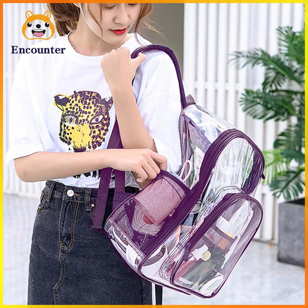 ○Encounter○ Waterproof PVC Transparent Women Backpack Home Organizer Large Storage Bags☆