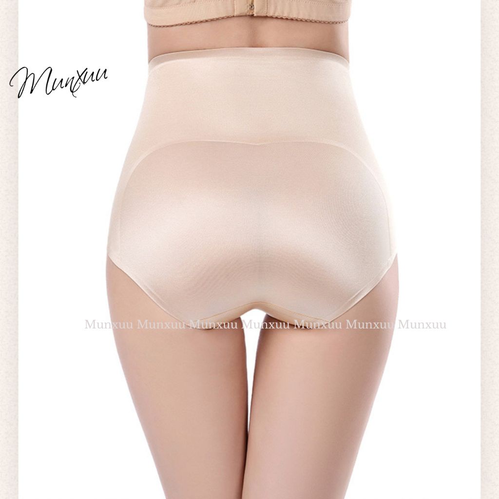Quần gen bụng vải su lụa cao cấp MUNXUU có thanh nẹp định hình ôm bụng thon gọn nâng mông hiệu quả- GB13