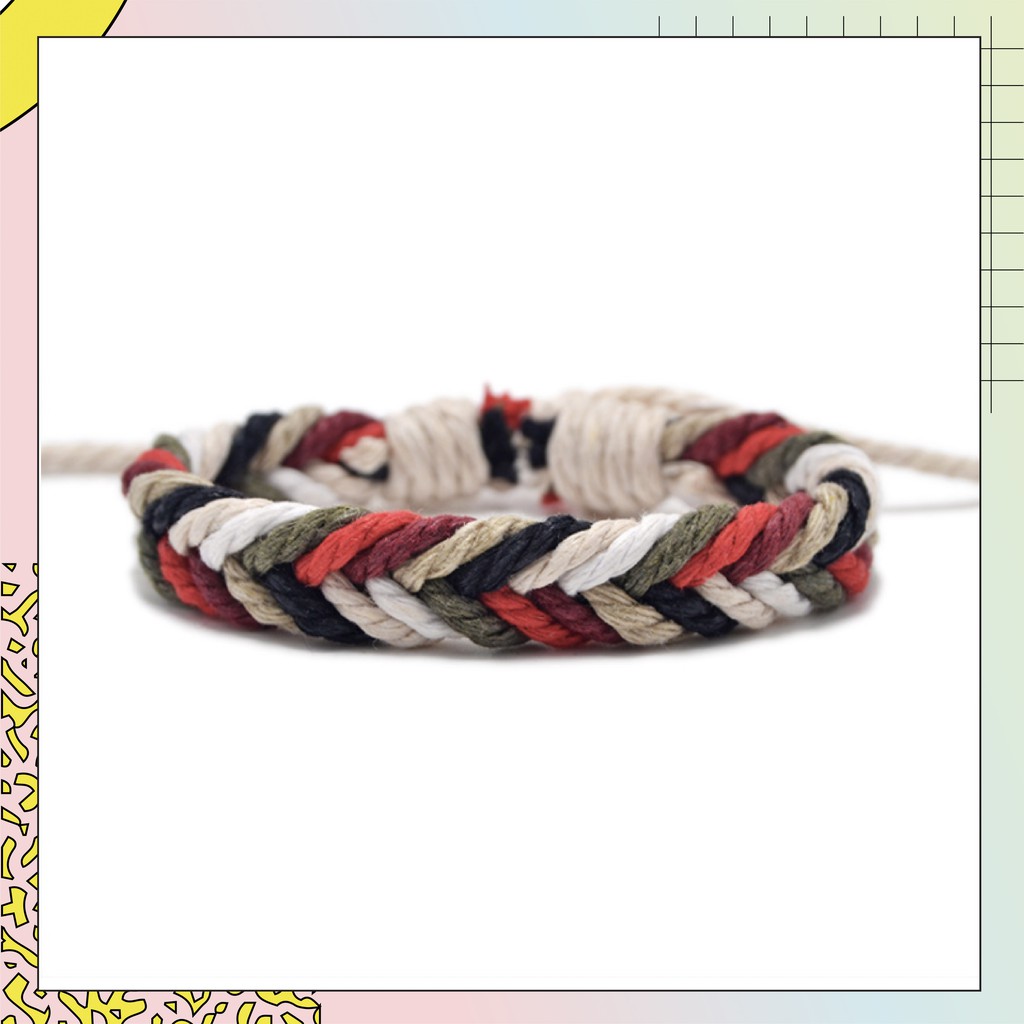 Vòng Tay Dây Bện Thủ Công Phong Cách Boho Phụ Kiện Thời Trang Nam Nữ Handmade size nhỏ - Stigma