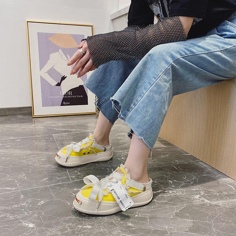 Giày Lười Canvas Đế Dày Thời Trang Nữ Tính
