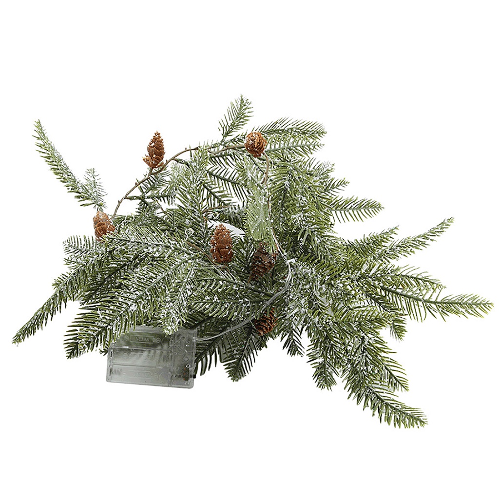 Dây đèn LED giả mây xanh lá treo tường trang trí giáng sinh