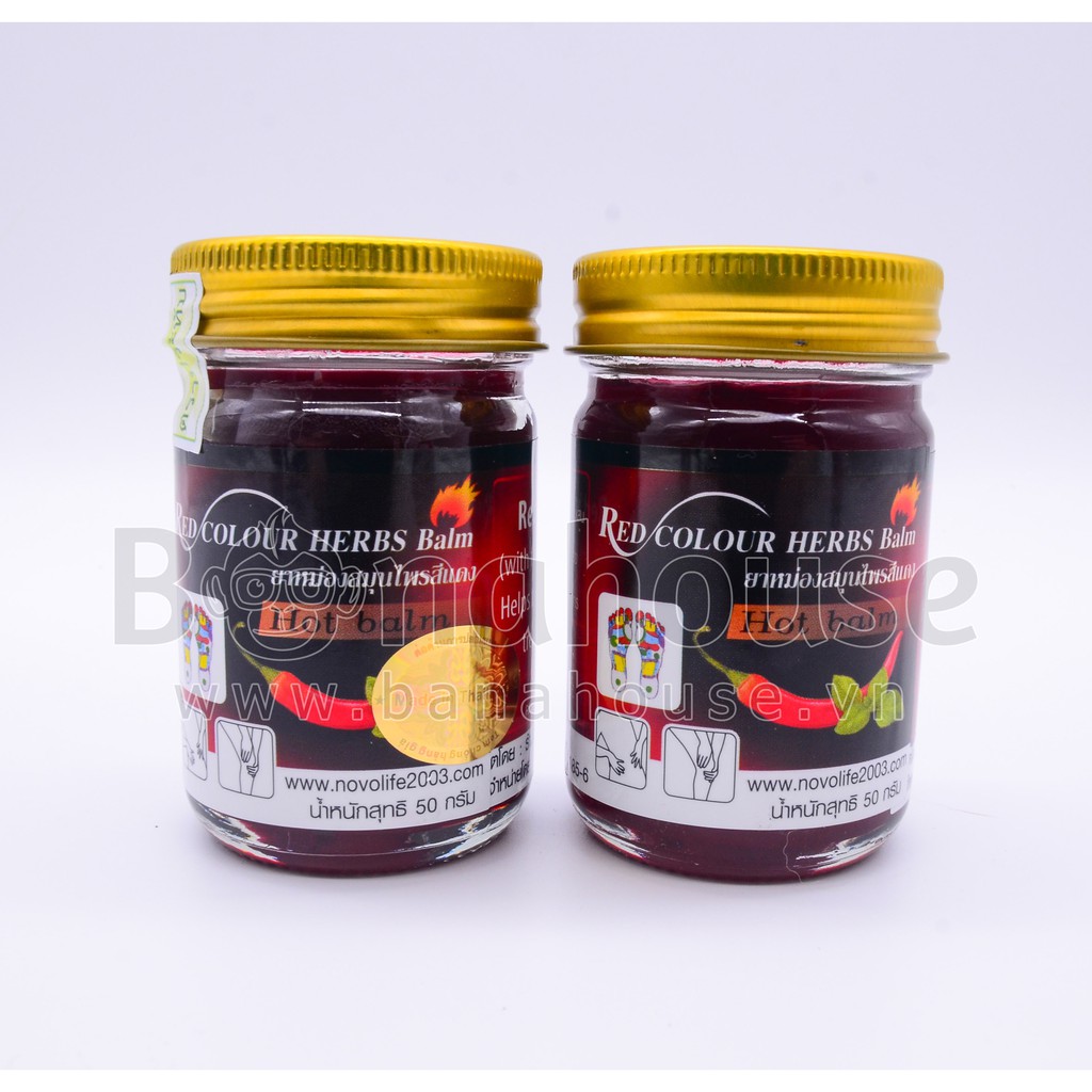 01 Hủ Dầu Cù Là Ớt Reb Herbs Blam Thái Lan 50gr