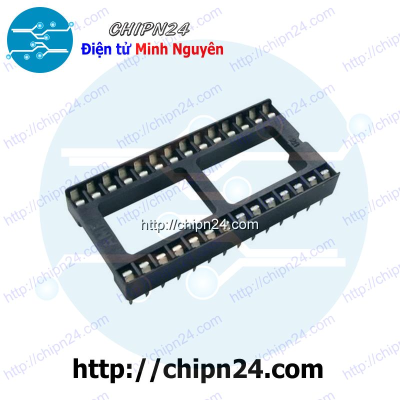 [3 CÁI] ĐẾ IC 28P (DIP28) Khe Rộng