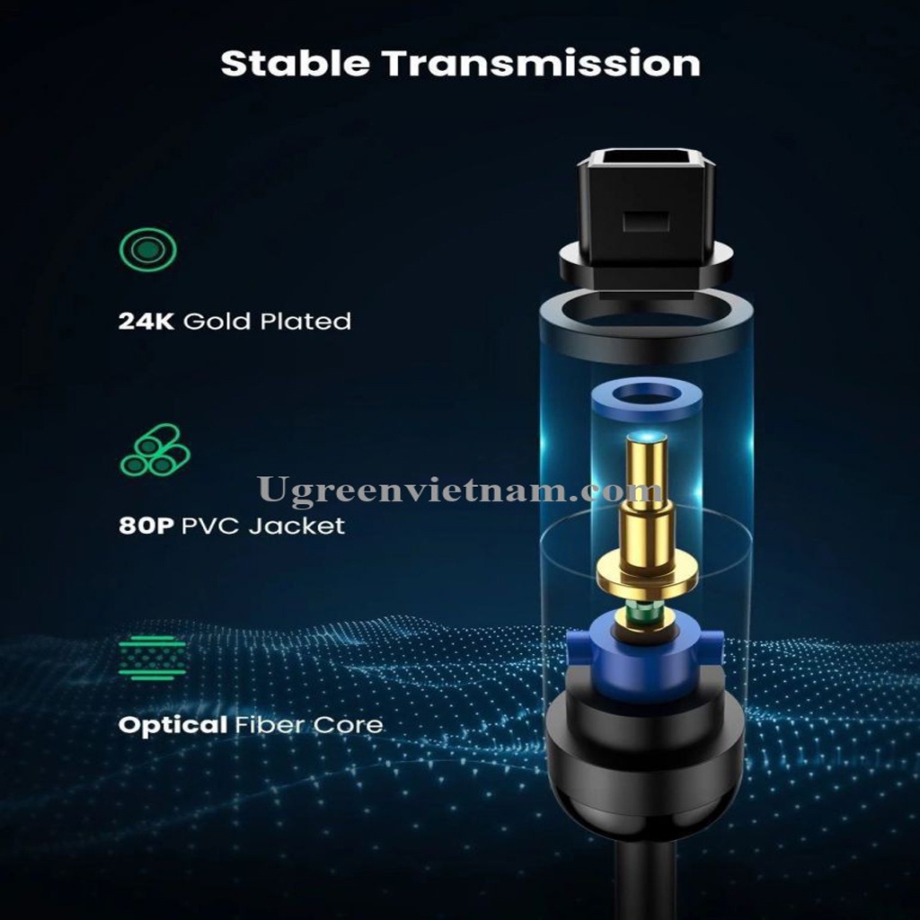 Cáp Âm Thanh Optical 7.1 Chính Hãng UGREEN AV122 Cao Cấp