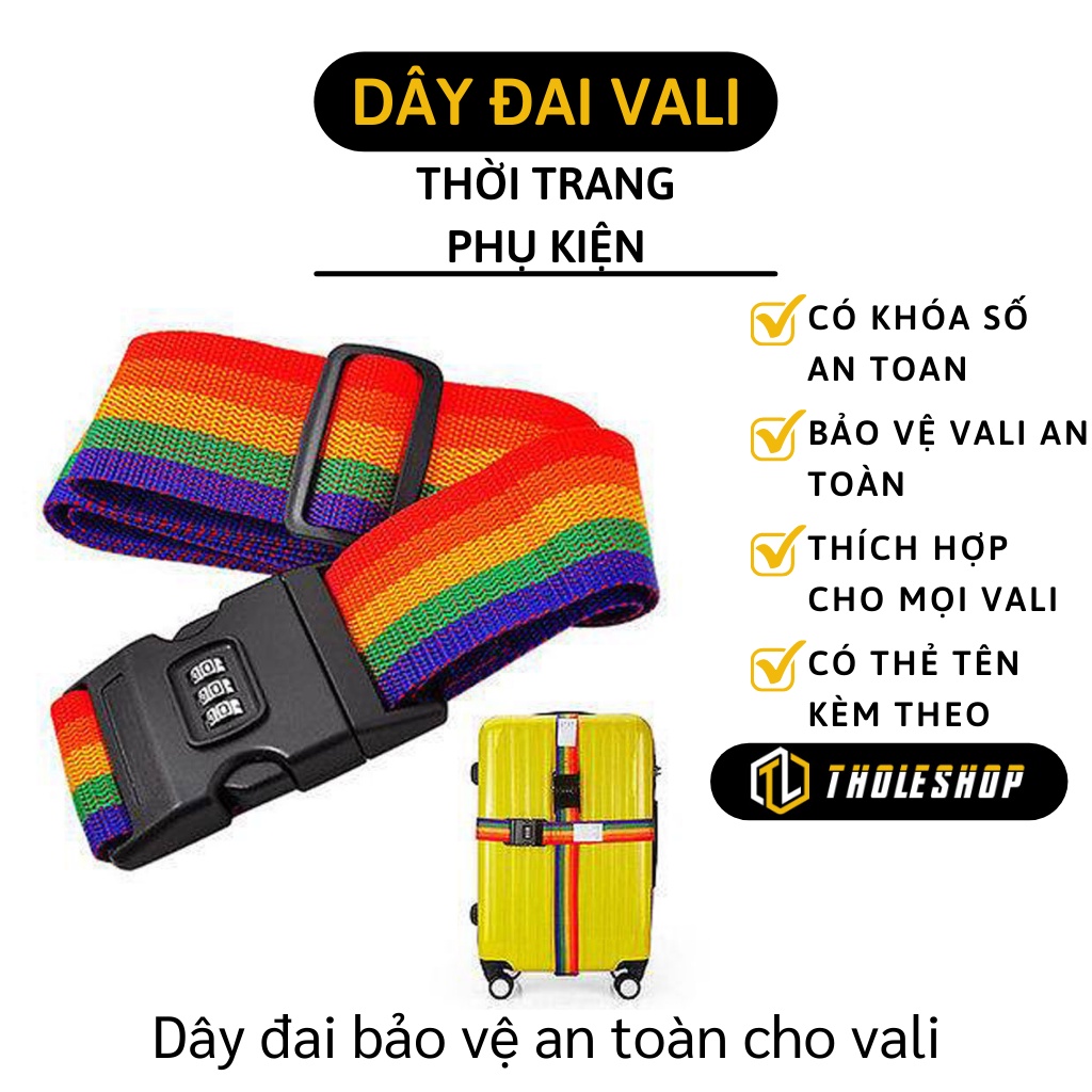 Dây Đai Vali - Dây Đai Ràng Có Khóa Số Giúp Bảo Vệ Vali Chống Mất Cắp 3644