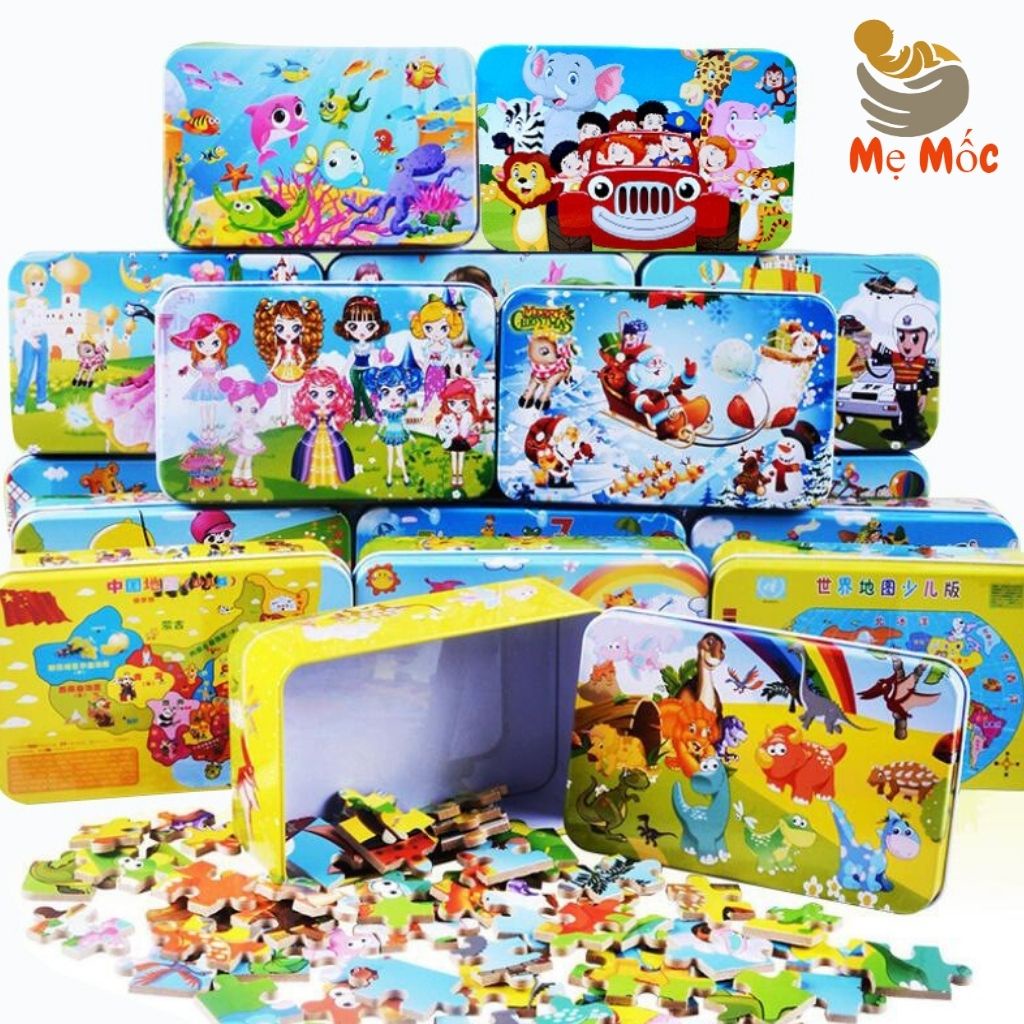 Tranh Ghép Hình Cho Bé 60 Mảnh Bằng Gỗ, Đồ Chơi Ghép Hình Gỗ Cho Bé Tư Duy, Sáng Tạo, Mẹ Mốc Shop ,H60M