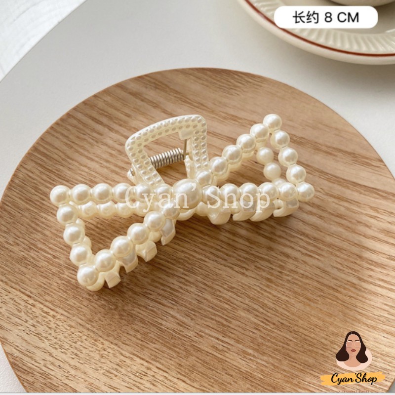 [Hàng có sẵn] Kẹp Tóc Nữ Đính Ngọc Trai nhân tạo Hàn Quốc siêu HOT trend