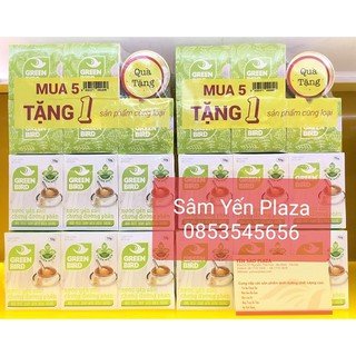 Nước Yến Chưng Đường Phèn Green Bird Lốc 6 lọ Mua 5 lọ tặng 1