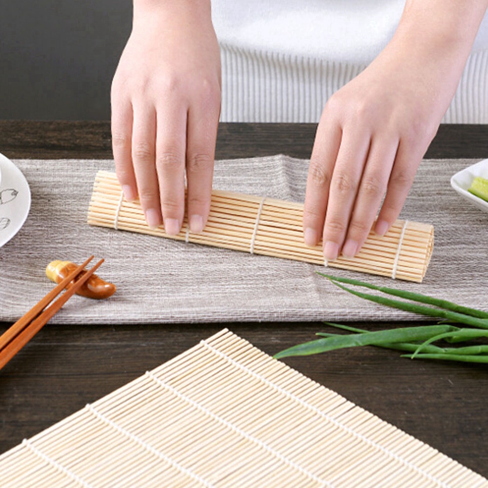 Thảm Cuộn Sushi Bằng Tre Tự Nhiên Chống Dính 24 * 24CM