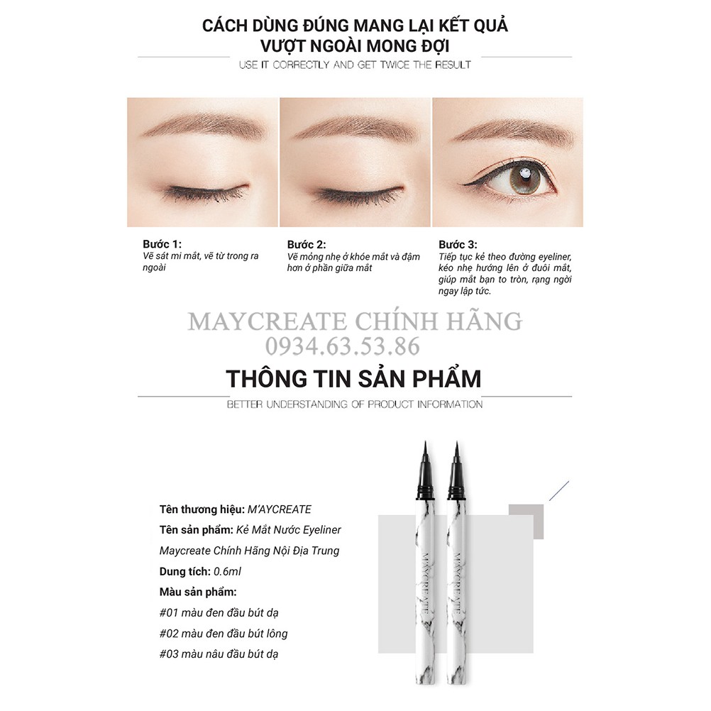 Kẻ Mắt Nước Eyeliner Maycreate Nội Địa Trung. | BigBuy360 - bigbuy360.vn