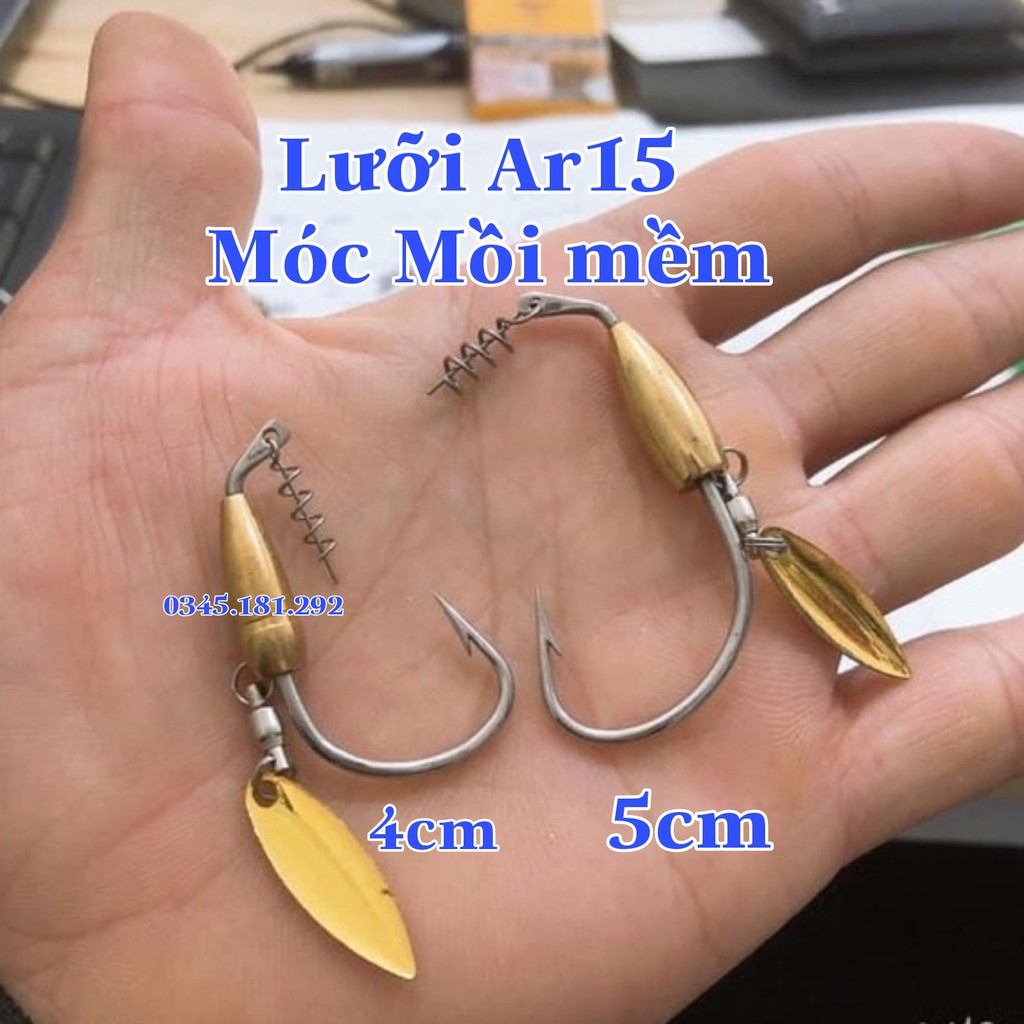 Lưỡi Câu Cá Lóc Cao Cấp AR15 THẾ GIỚI ĐỒ CÂU LURE 68 Lưỡi Câu Cá Lóc Mồi Mềm NFF Câu Lure Cá Lóc Chẽm