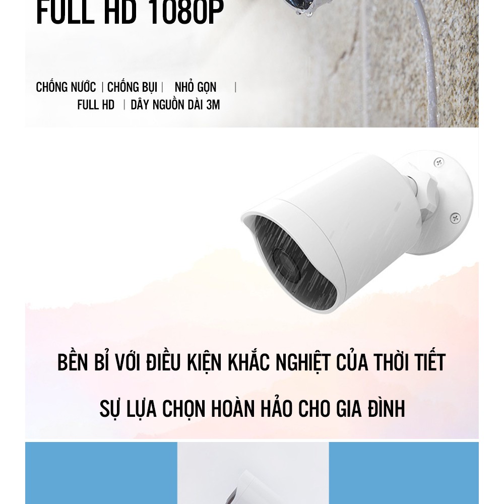 Camera quan sát Yi 1080P Outdoor ip wifi ngoài trời Chống nước, H30 - Chính hãng Digiworld