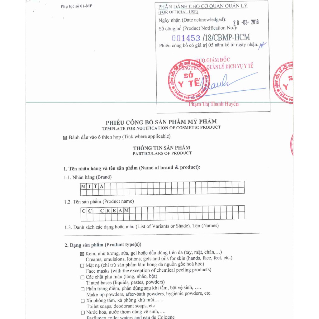 [Mua 1 Tặng 1]Kem CC Cream Dưỡng Ẩm, Kiềm Dầu, Trắng Da 5 IN 1 MITA (30ML) | BigBuy360 - bigbuy360.vn