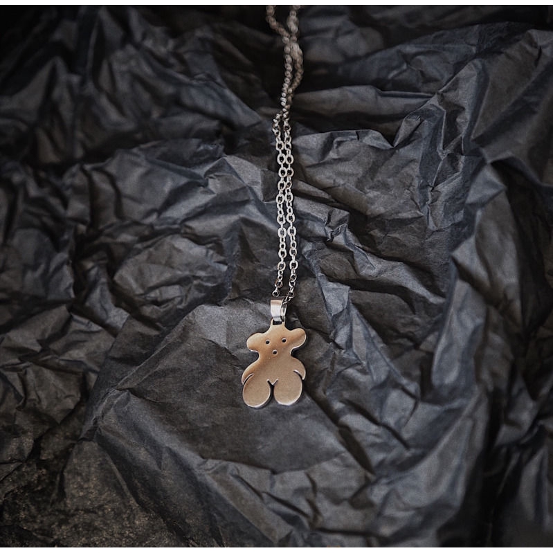 Vòng Cổ Gắn Mặt Hình Chú Gấu Ngộ Nghĩnh Đáng Yêu Hợp Thời Trang