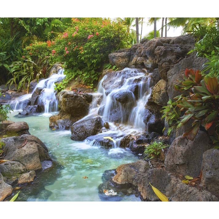 Tranh thác nước thiên nhiên tặng keo và dụng cụ dán