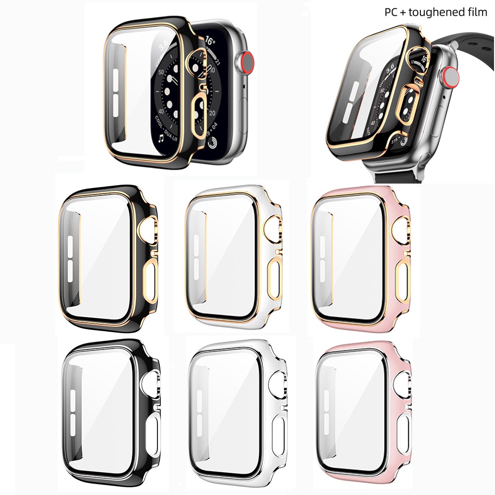 Ốp kính cường lực PC cứng bảo vệ màn hình đồng hồ Apple Watch Iwatch Series 1 2 3 4 5 6 SE 38mm 40mm 42mm 44mm