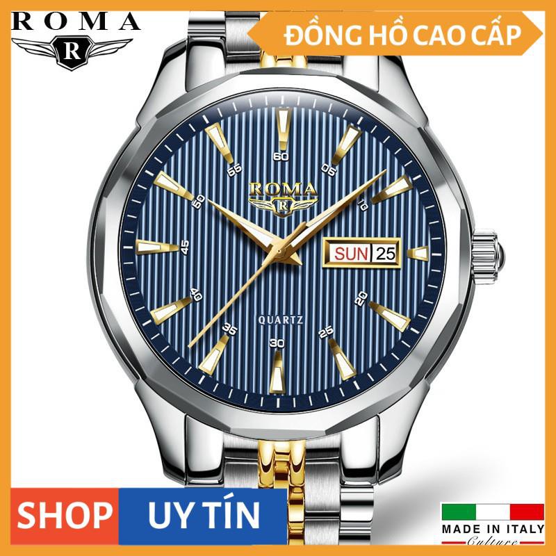 Đồng hồ Nam ROMA ITALY 9010 Kính tráng Sapphire – Dây CHARM đúc đặt đẳng cấp [HÀNG CAO CẤP]