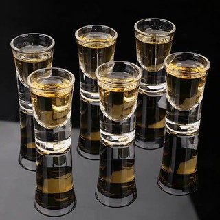 Hộp 6 Ly Rượu Đế 35ML Đế Tròn/Vuông Thuỷ Tinh Deli