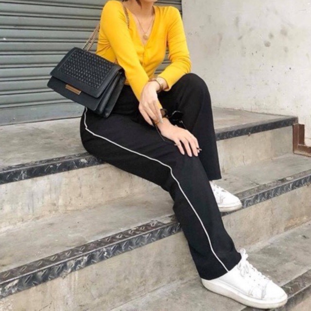 [Mã FAMAYWA giảm 10K đơn 50K] Quần Tây Ống Rộng Cullotes 1 Sọc Nhỏ | BigBuy360 - bigbuy360.vn