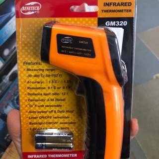 Đo nhiệt độ thân nhiệt, máy đo nhiệt độ hồng ngoại benetech gm320