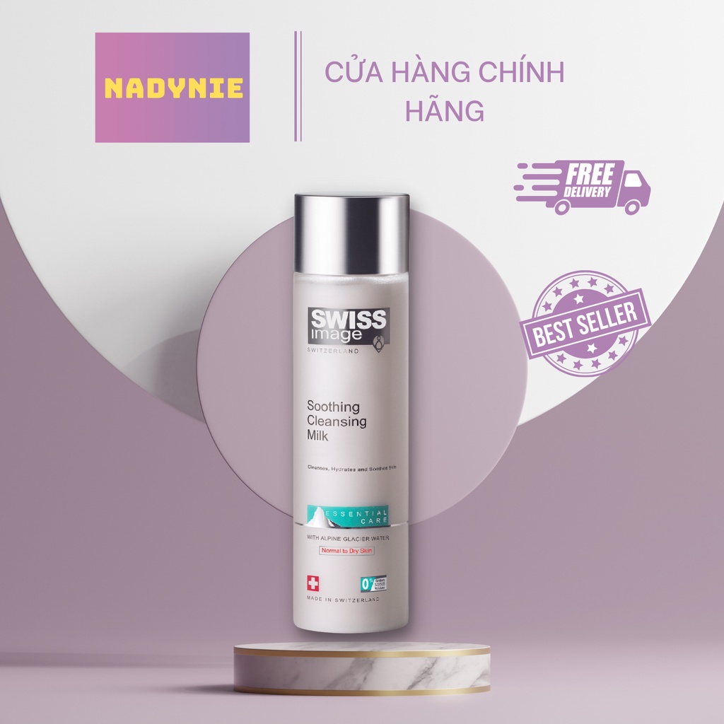 Sữa Rửa Mặt Hằng Ngày Dành Cho Da Thường Đến Da Khô Swiss Image Soothing Cleansing Milk 200ml