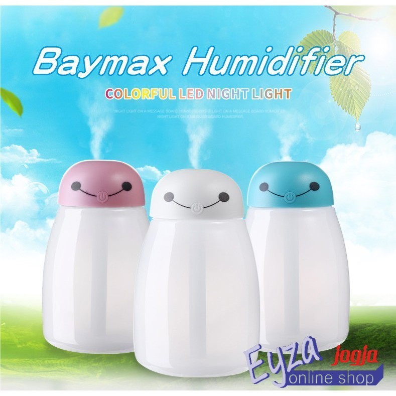 Máy Phun Sương Tạo Ẩm Baymax Mini Đèn Led Rgb 400ml Humi H803 - Màu Xanh Dương