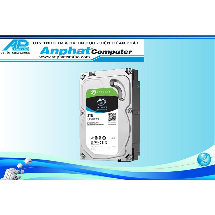 Ổ Cứng HDD Chuyên Camera Seagate SkyHawk 2TB/64MB/3.5 - Hàng chính hãng - Bảo hành 36 tháng