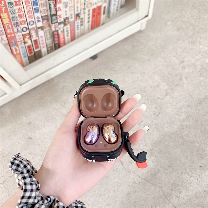 Samsung Vỏ Bảo Vệ Hộp Sạc Tai Nghe bluetooth galaxy buds live & buds fe / buds pro Bằng Silicon Mềm Chống Sốc Hình Cá Mập