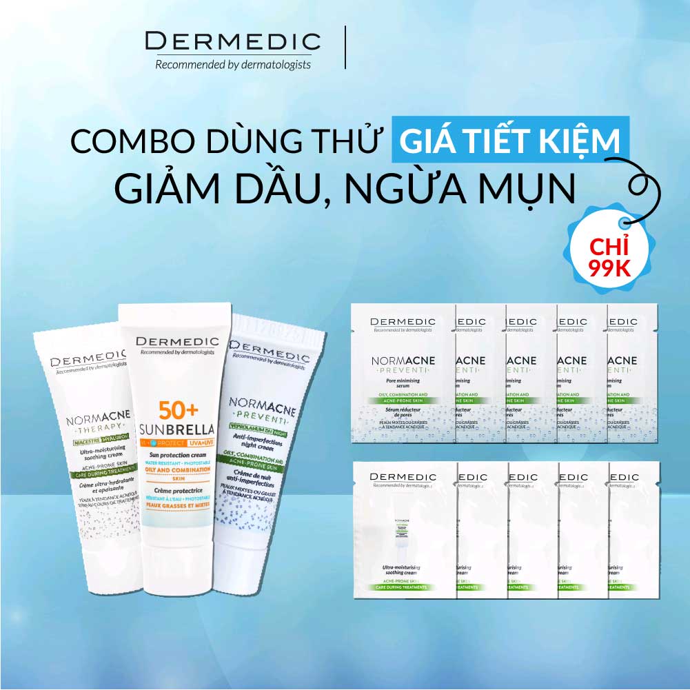 Bộ sản phẩm dùng thử dành cho da dầu mụn Dermedic