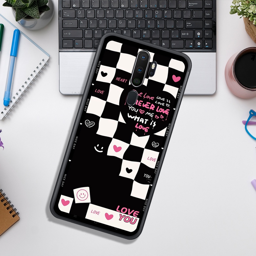 Ốp Lưng OPPO A5 2020 - A9 2020 - A8/A31  , In Hình &quot;Black Heart&quot; Phong Cách Đẹp.
