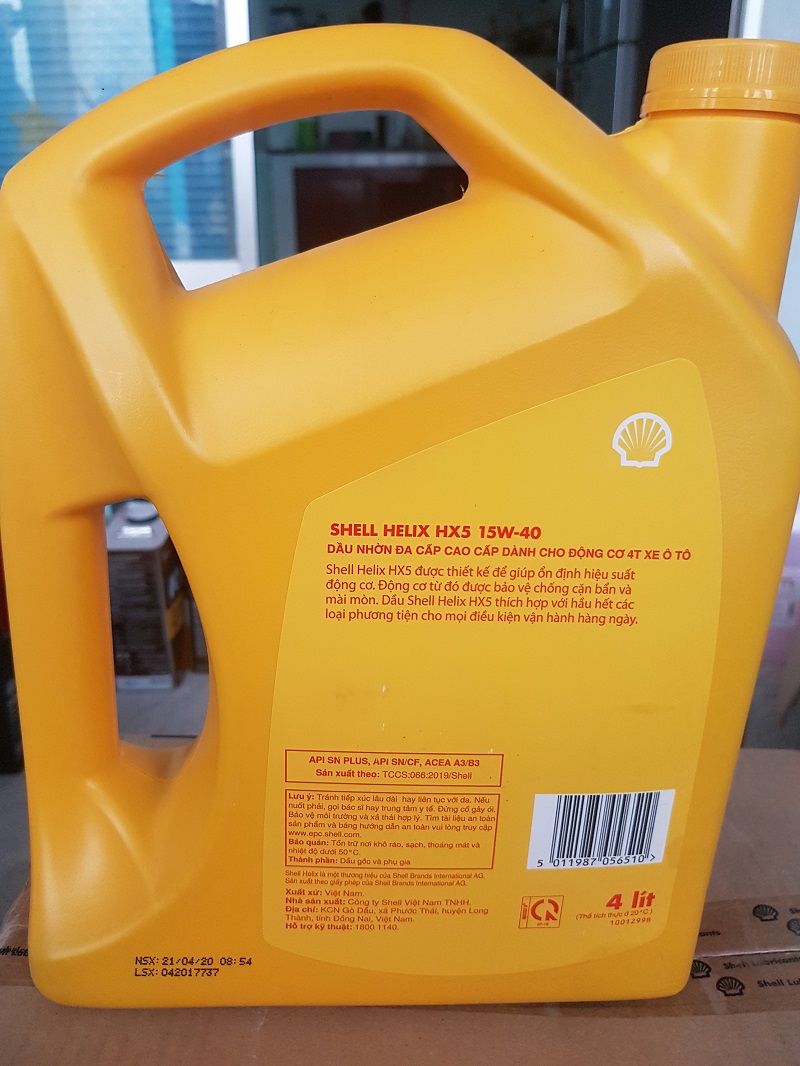 TIENTAIOIL dầu nhớt ô tô shell helix HX5 15W40