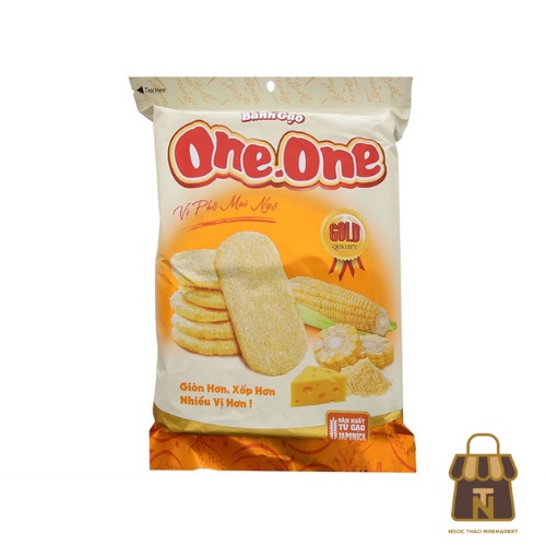Bánh gạo ngọt vị phô mai ngô  One One gói 118g