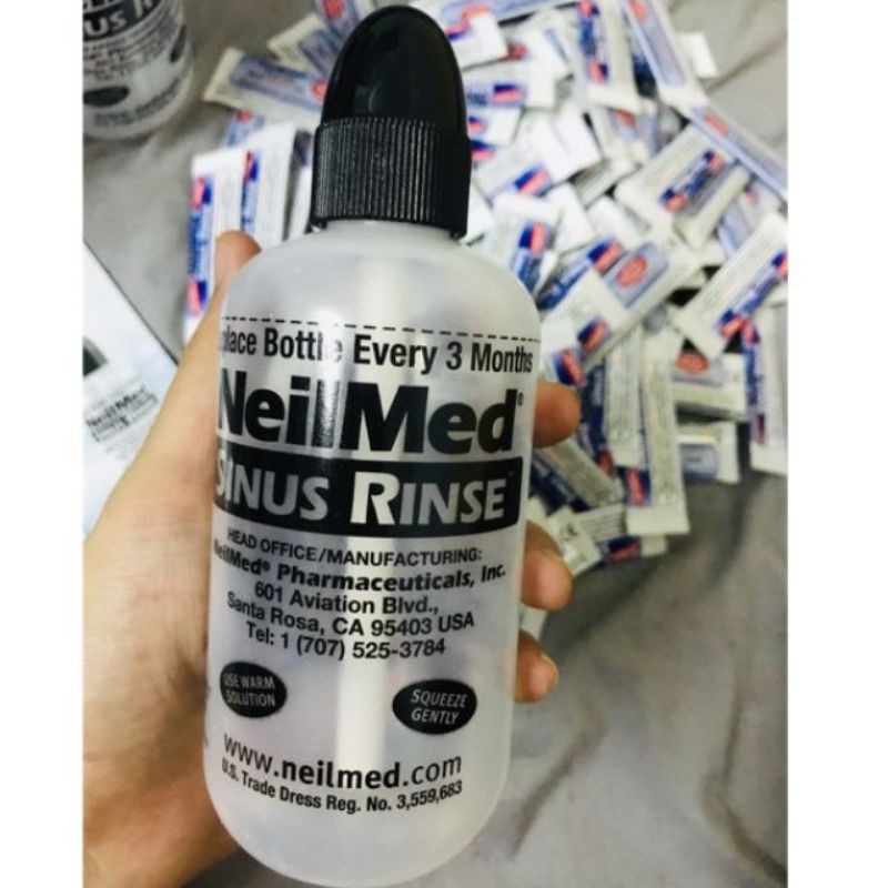 Bình rửa mũi Neilmed 240ml hàng tách set