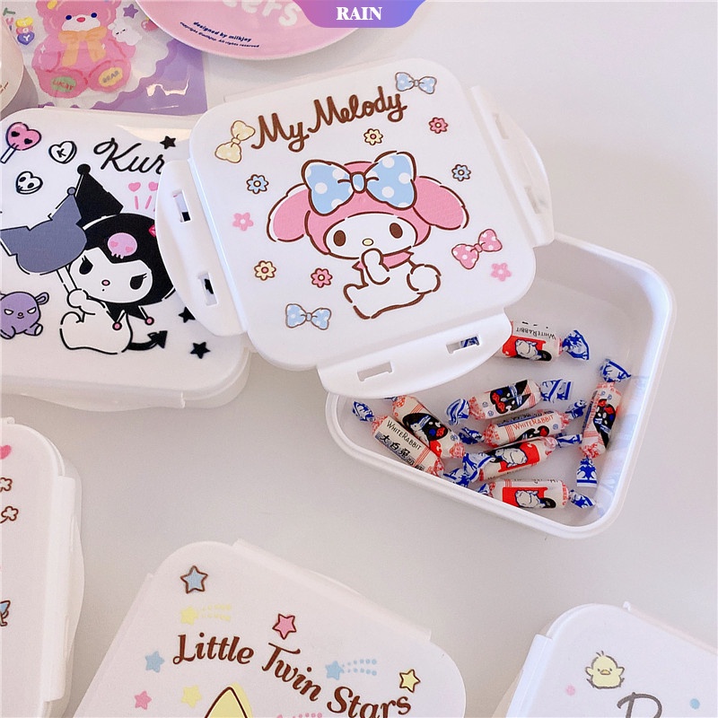 Hộp Đựng Cơm Trưa Hình Hoạt Hình My Melody Kuromi Cinnamoroll Hello Kitty Kawaii Có Nắp Đậy Sanrioed Làm Hộp Đựng Cơm Trưa