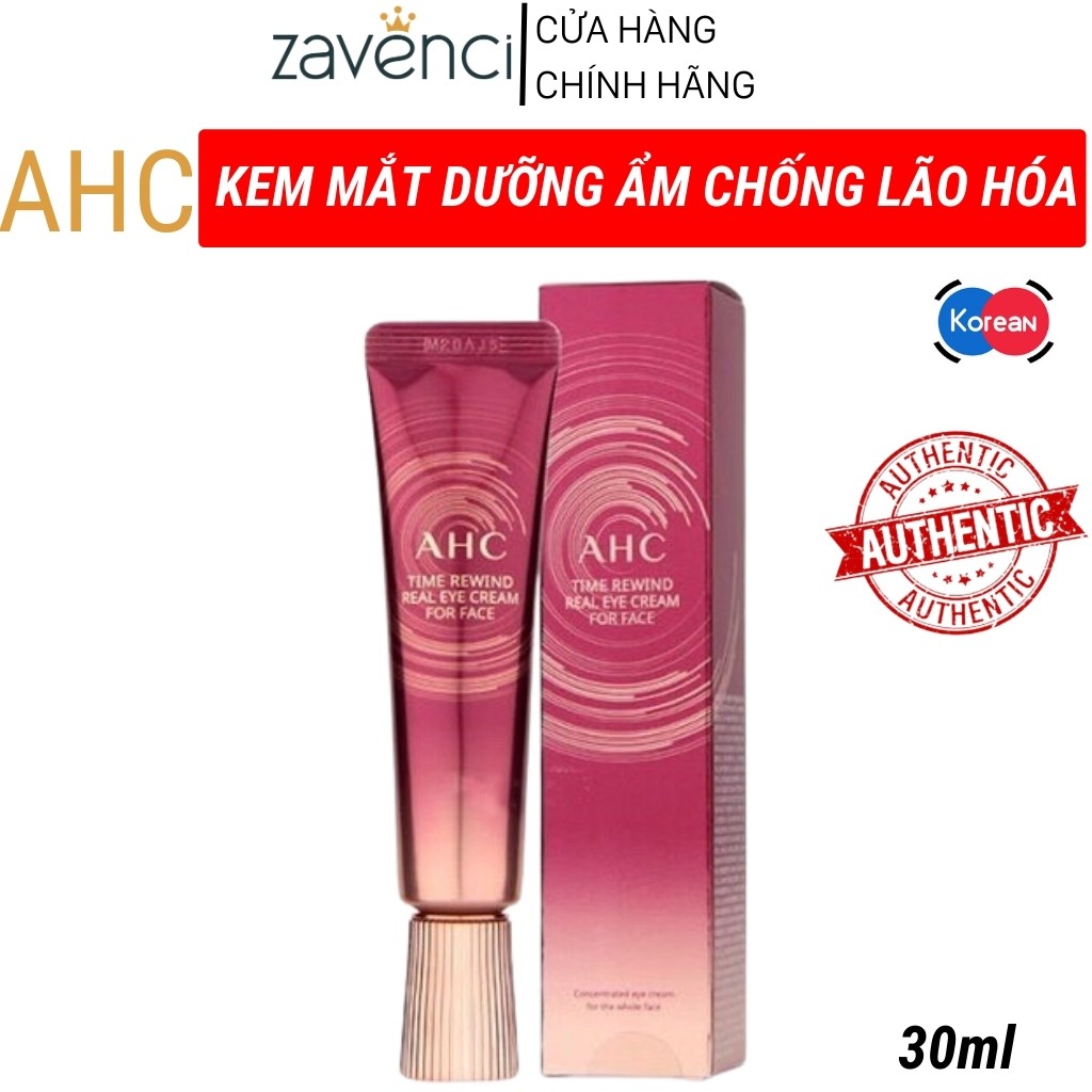 Kem Dưỡng Mắt AHC Ageless Real Eye Cream For Face Dưỡng Ẩm Chống Lão Hoa Vùng Mắt (30ml)