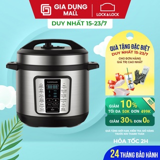 Nồi áp suất điện tử 6 Lít Lock&Lock EJP666SLV 6L, 1000W - Hàng Chính Hãng - BH 12 tháng - giadungmall