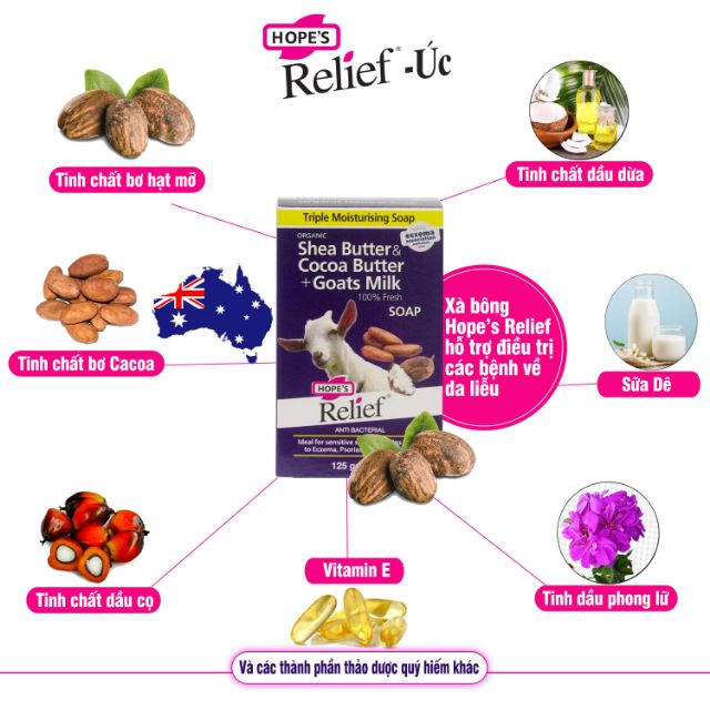 XÀ BÔNG TẮM HOPE'S RELIEF SỐ 1 TẠI ÚC