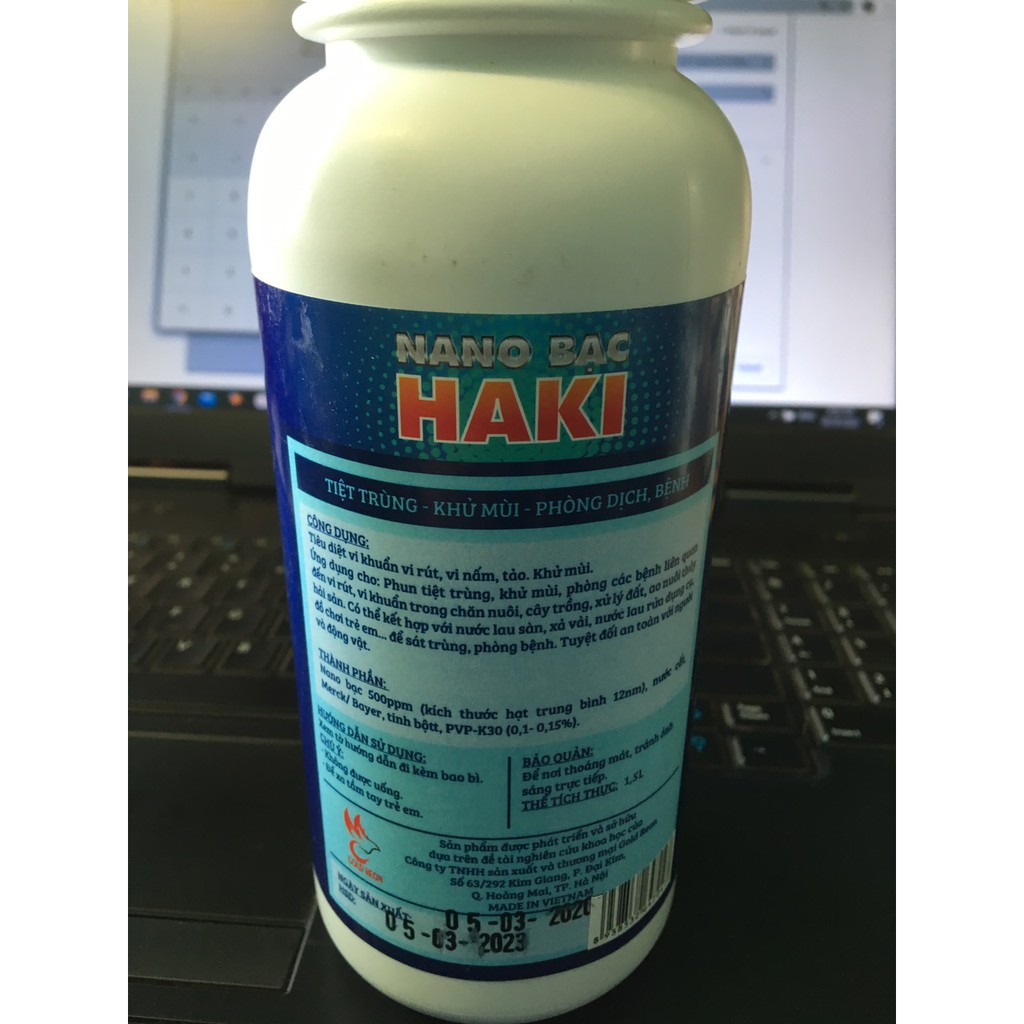 Chế phẩm Nano bạc HAKI 500ml ứng dụng trong thủy sản trồng trọt chăn nuôi