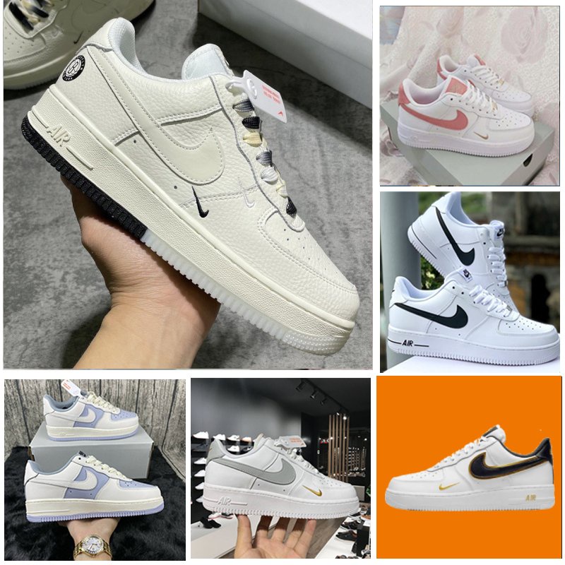 Giày AF1 trắng tổng hợp các mẫu cổ thấp mới nhất, giày thể thao, giày sneaker AF1 nhiều mẫu hot trend cho nam nữ fullbox