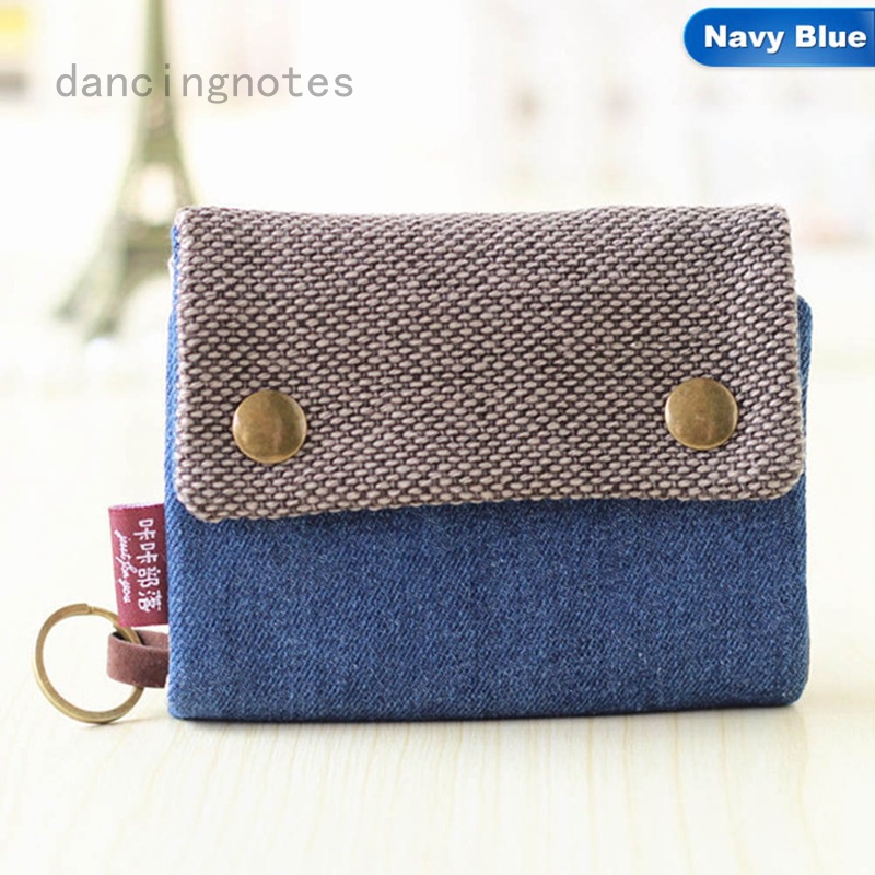 Ví vải cotton dáng ngắn đa năng dễ thương cho nữ
