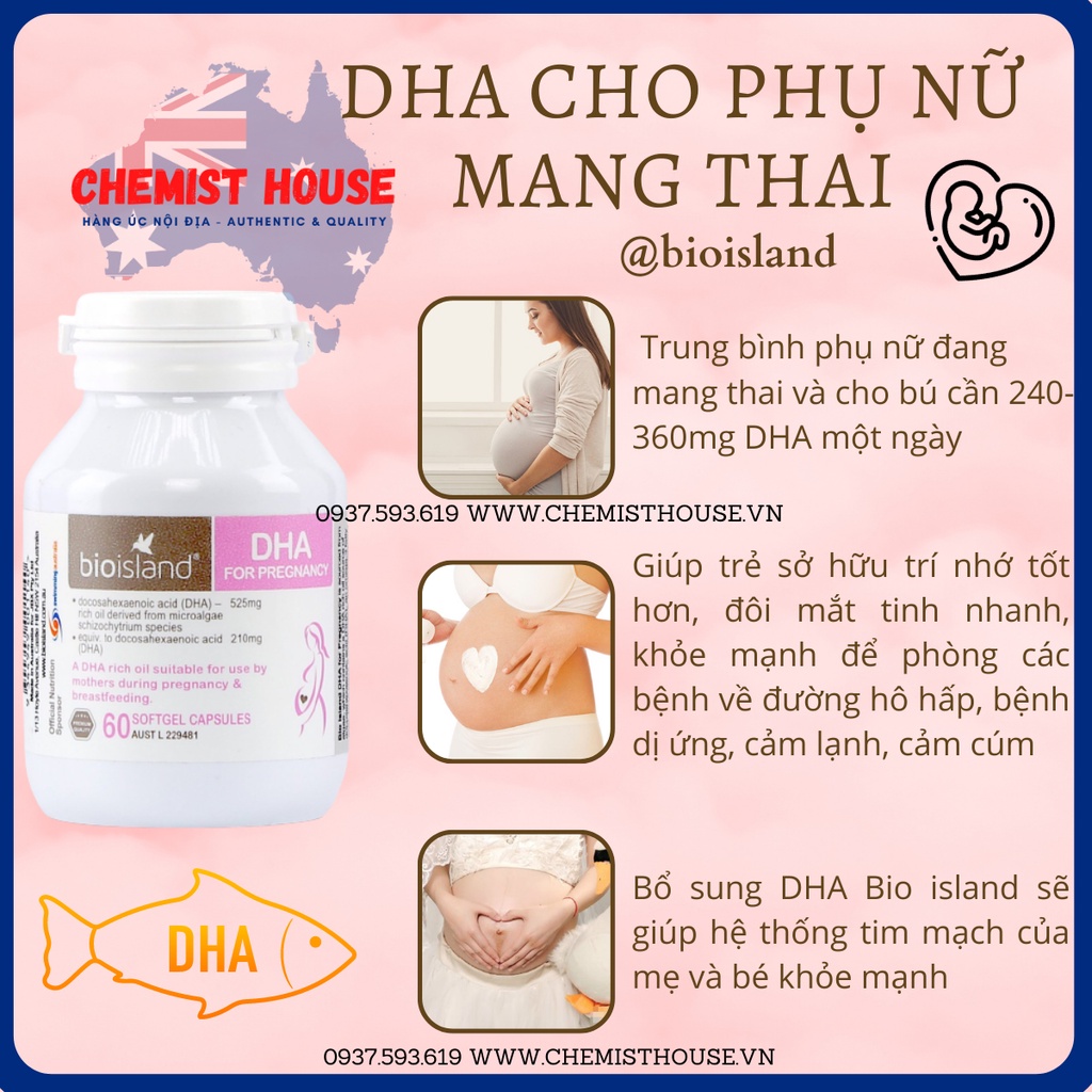 Combo Vitamin cho Mẹ Bầu 4 món (Elevit bầu hồng tổng hợp + DHA Bio Island + Canxi Ostelin + Sắt Blackmores)