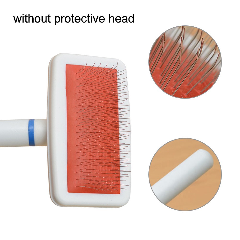 Lược chải lông massage cho thú cưng tay cầm dài tiện lợi