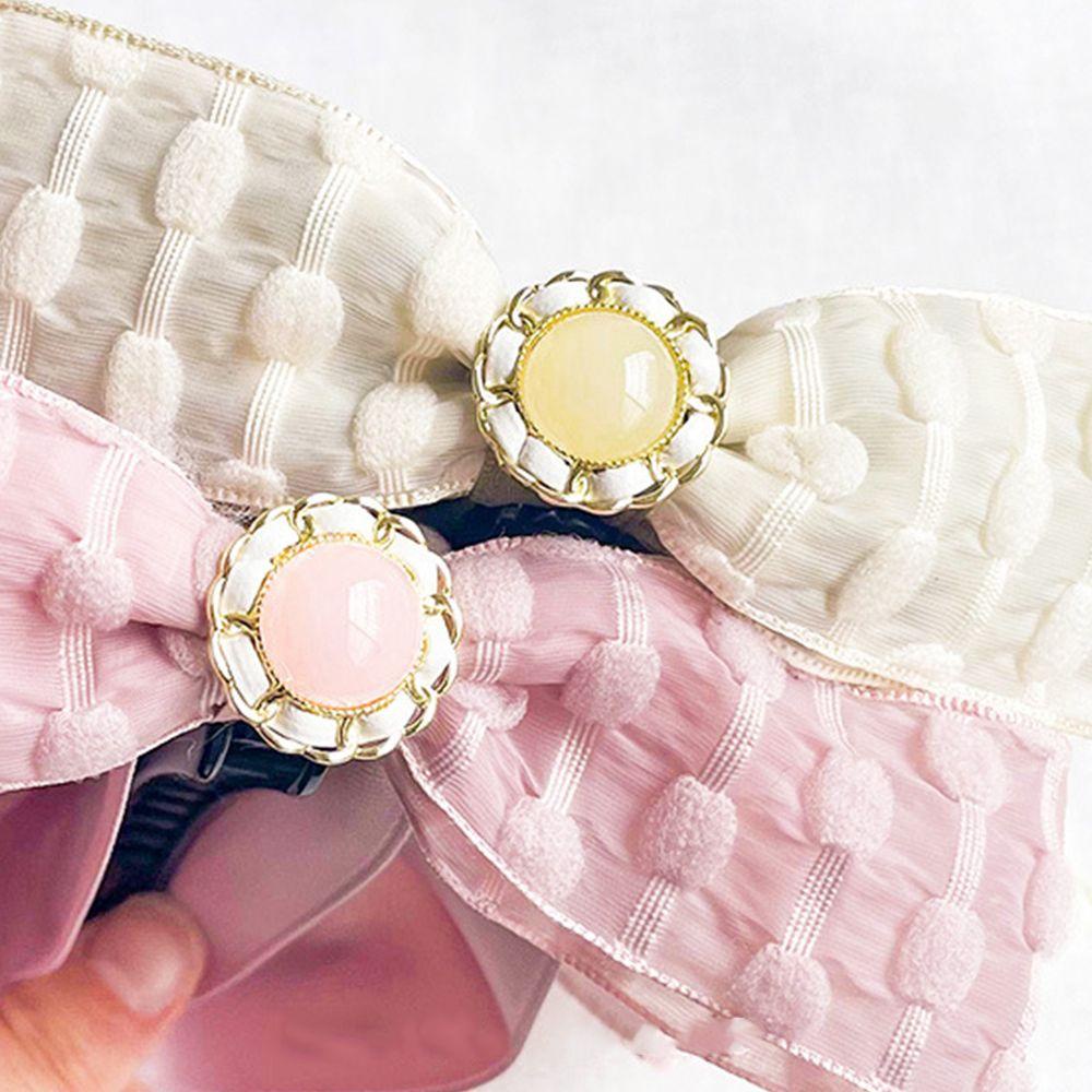 Kẹp Tóc Đính Nơ Bằng Nhựa Resin Phong Cách Retro Thời Trang Cho Nữ