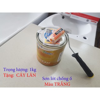 [TẶNG CÂY LĂN] Sơn lót chống ố gốc dầu Joton Joclean, 1kg, màu trắng, phù hợp khí hậu miền Nam