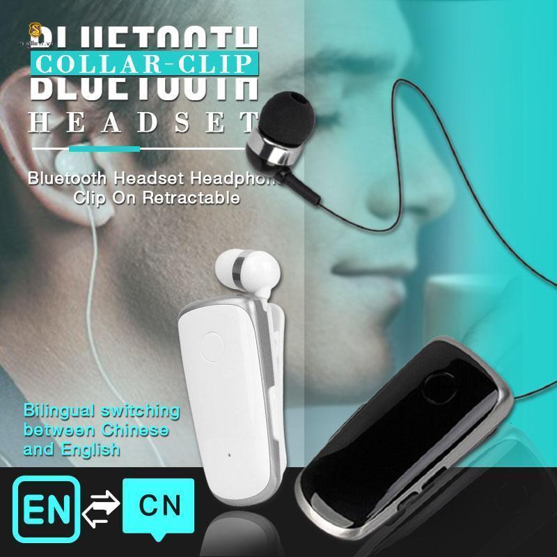 Tai nghe kẹp cổ áo mini kết nối Bluetooth kiểu dáng doanh nhân dùng khi tập thể thao/ chạy xe